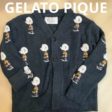 젤라또피케 찰리 브라운 모코모코 가디건 그린 스누피