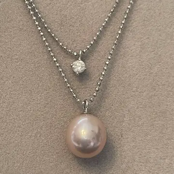 목걸이 펜던트 2연 담수 진주 다이아 선물