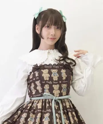 엑시즈팜 Kawaii 둥근 카라 코튼 프릴 블라우스