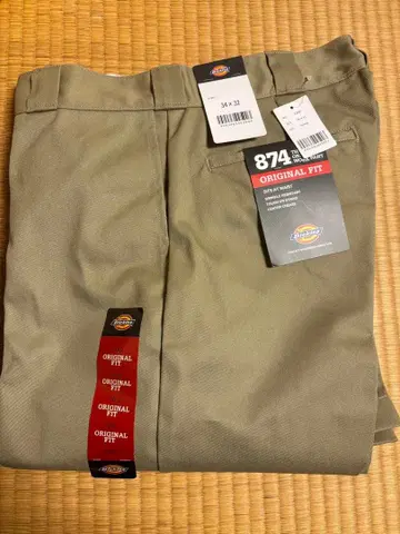 디키즈 874 오리지널 핏 치노 팬츠 34x32 베이지