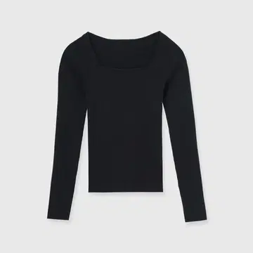 실크 캐시미어 블렌드 데콜테 리브 니트 아앙스