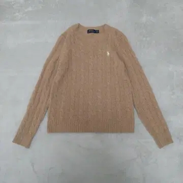 폴로 랄프로렌 캐시미어 혼방 크루넥 케이블 니트 세탁 가능