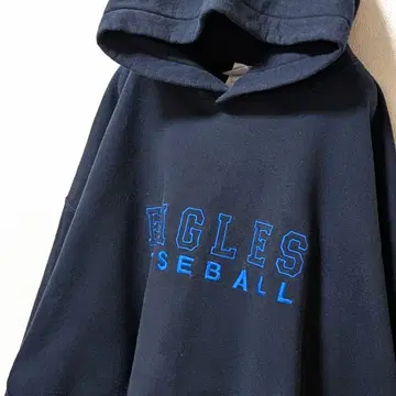 길단 오란 이글스 자수 후드 맨투맨 블랙 네이비 L 구제 의류