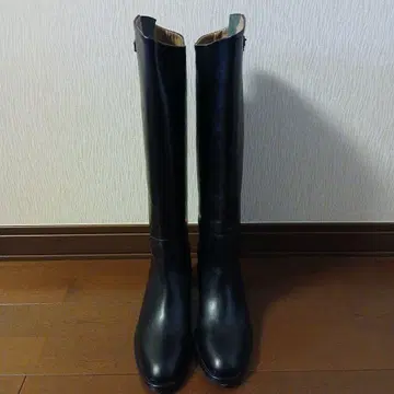 [ 미사용 ] BUTTERO 블랙 가죽 롱 부츠 버클 포함