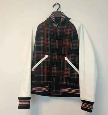 02DERIV. 체크 바시티 자켓