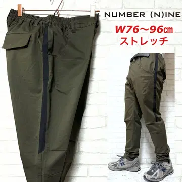 NUMBER (N)INE 스트레치 이지 팬츠 사이드 라인 입체 재단