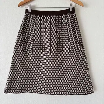 니트 플레어 스커트