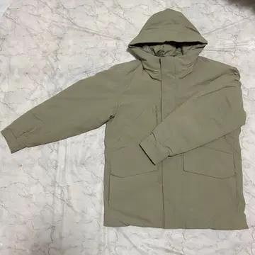 유니클로 하이브리드 다운 후드티 올리브 S