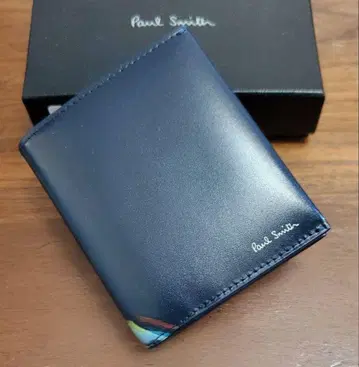 폴스미스 새상품 남성용 컴팩트 지갑 (멀티/네이비 이단 접이식)