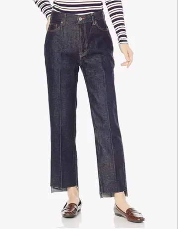 Mila Owen 밑단 단차 스트레이트 데님 팬츠