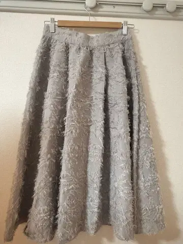 그레이 플레어 롱 스커트 L
