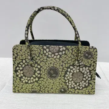 3728 기모노 가방 리큐 백 어두운 그린 컬러 탁한 골드 컬러