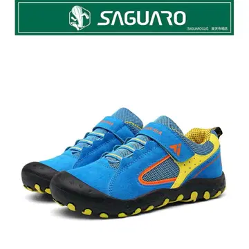 SAGUARO 방수 키즈 스니커즈 파랑과 옐로우 컬러 23cm