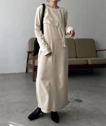 CAPRICIEUX LEMAGE 벨로아 아지메 레이어드 원피스 Fsize