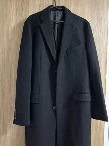 KATHARINE HAMNETT 블랙 체스터 코트 XL