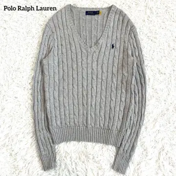 새상품급 폴로 랄프로렌 코튼 케이블 니트 그레이 SP
