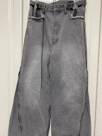 GRANCY 그랑시 지퍼 배기 데님 팬츠