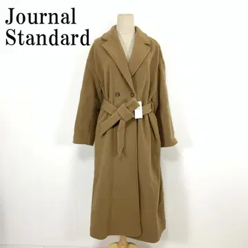 LA8778 택 포함 새상품 저널 스탠다드 롱 코트 브라운 울 38