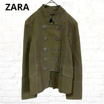 6455 자라 우먼 밀리터리 자켓 겉옷 카키 S 면 100% 작음