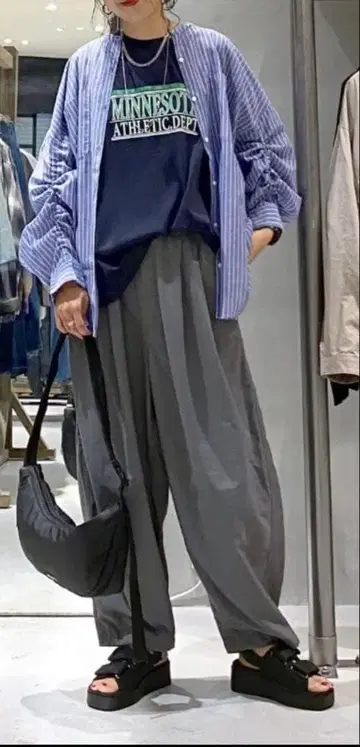 니코앤드 3세트 스트라이프 블라우스 반팔 T셔츠 팬츠