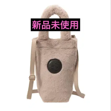 완판템 스타벅스 보틀 숄더백 퍼 베이지 새상품 복슬복슬