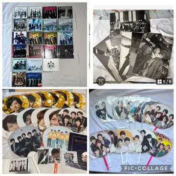 아라시 CD DVD 21장 묶음 판매 부채 & 사진 굿즈 세트