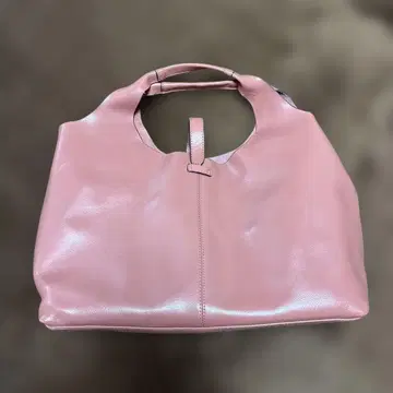 핑크 가죽 토트백