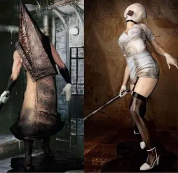 사일런트 힐 2 레드 피라미드 싱 버블 헤드 간호사 피규어 2개