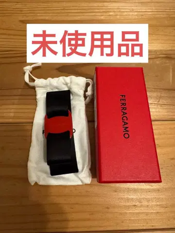 FERRAGAMO 헤어 액세서리 블랙 빨간색