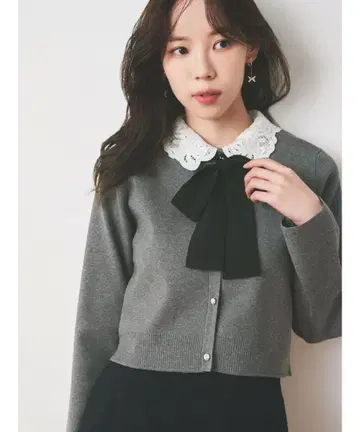 CELFORD [WEB 한정판] 탈부착 레이스 스칼라 가디건