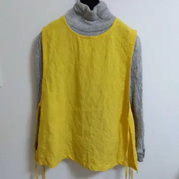 블랙 린넨 베스트 25수 미사용품