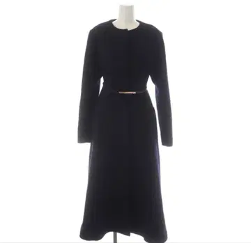 셀포드 노카라 벨트 포함 드레스 코트