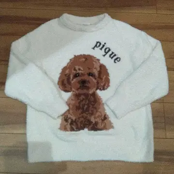 젤라또피케 토이 푸들 파자마 상 파우더 DOG 3 패턴 자카드 풀오버