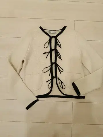 ZARA 가디건 리본