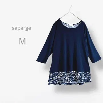 [ Separge ] 튜닉 플레어 원피스 디자인 레이어드 7부 소매