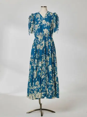 2way 슬리브 플라워 원피스 그린