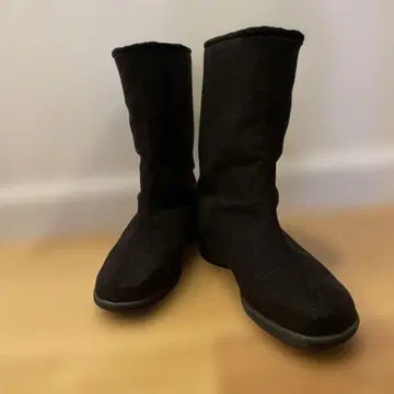 리버티 하우스 고어텍스 블랙 스웨이드 롱 부츠 퍼 안감