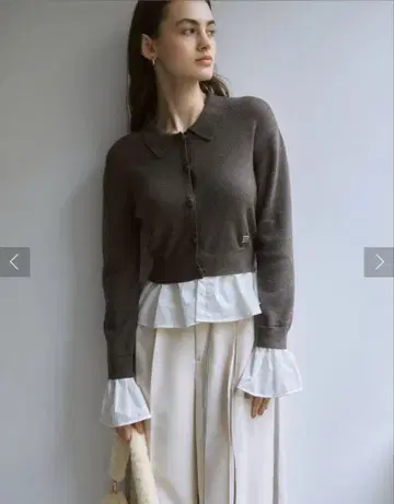 LAGUNAMOON 페플럼 도킹 니트 가디건