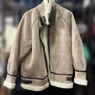 보아 자켓 베이지 플리스 자켓