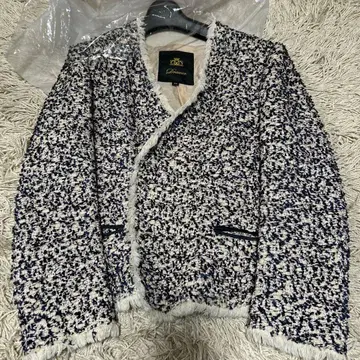 드로어 라메 믹스 트위드 자켓 36