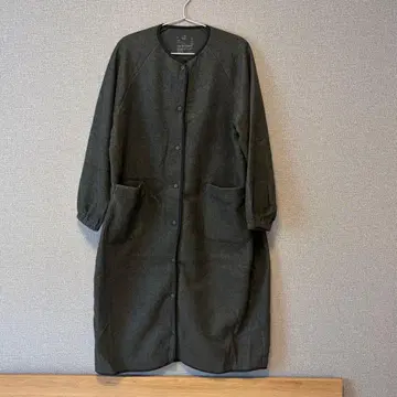 무인양품 나메라카 플리스 롱 가디건 M 차콜 그레이