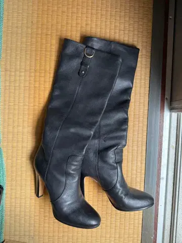 지미추 블랙 롱 부츠