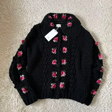 미사용 새상품 merryjenny 메리제니 크로셰 니트 가디건