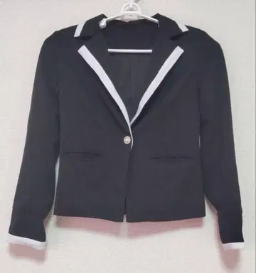 바이컬러 테일러드 사이드 레이스 타이트 미니 수트