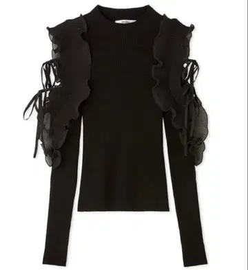 스나이델 프릴 슬리브 니트 풀오버