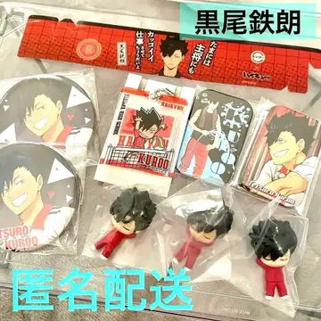 하이큐 쿠로오 테츠로 9개 캔뱃지 잠자는 대원 가챠 스시로 키링