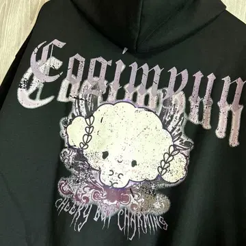 [ 새상품 M-L ] 산리오 코기뮨 풀 집업 후드티 블랙