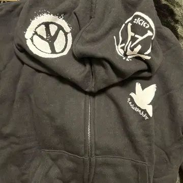 올딕 포기 블랙 후드 부착 후드티 L