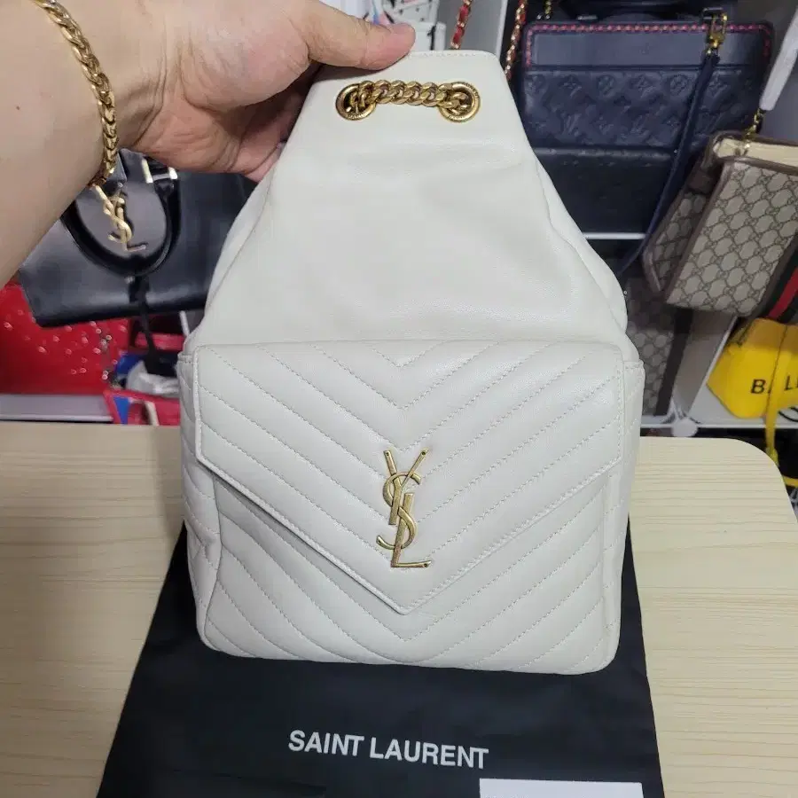 Saint Laurent ivory backpack Saint laurent Paris small city backpack tan YSL Yves bag  main image 3