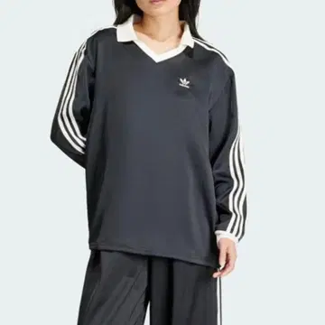 [ 새상품급 ] adidas 오리지널스 쓰리 스트라이프 새틴 긴팔 T셔츠